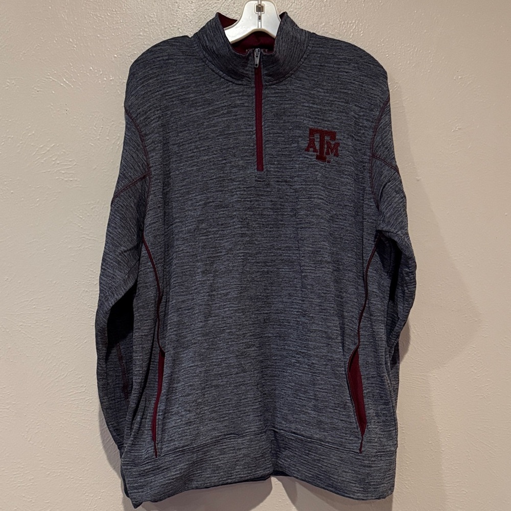 Knights Apparel Gray and Maroon Quarter-Zip Sweatshirt
